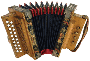 Übergangsmodell zwischen Langnauerörgeli und Stöpselbass-Örgeli<br>(Ulrich Zürcher Kröschenbrunnen)<br>Von Adrian Gehri - Eigenes Werk, CC BY-SA 4.0,<br>https://commons.wikimedia.org/w/index.php?curid=99043166